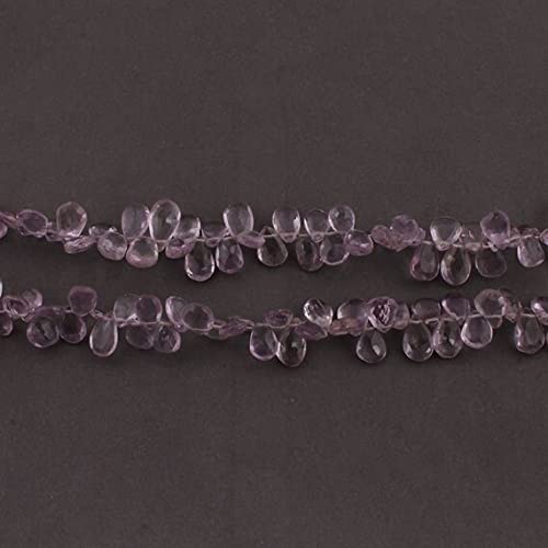 LKBEADS 1 sznur różowy ametyst fasetowany gruszka kropla briolette - różowy ametyst gruszka briolette 7 mm x 5 mm - 12 mm x 7 mm 25 cm