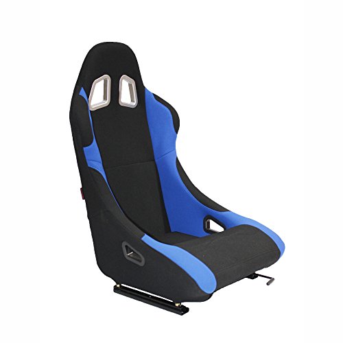 MODAUTO Asiento Deportivo Coche, Baquet Deportivo, de Tela, con Ríeles incluidos, Conductor...