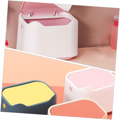 Mini caneca de basura con tapa para escritorio miniatura 3