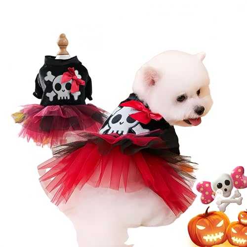 Disfraz Halloween para perro pequeño vestido Skull Lolita