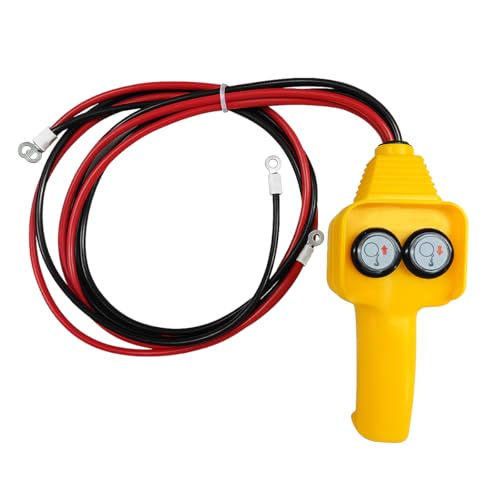 KPFILEH Winch Controller 12V Electric Winch Push Button Switch Assembly Handheld Wired Winches Remote Control Replacement Accessories Fit for 1500LBS to 4500LBS Pulling Winches (Yellow)