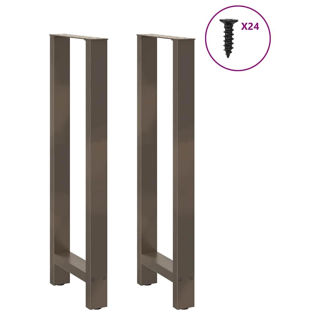 vidaXL Patas para Mesa de Bar de Acero Natural (2 Unidades, 50 x 110-111 cm)