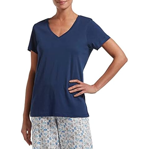 HUE Women's V-Neck Pajama Top Cover