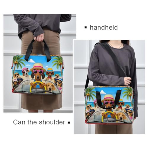 Maletín para laptop con diseño de perro Dachshund para oficina miniatura 2