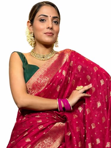 Image of Yashika Women's Art Silk Saree with Blouse Piece for Traditional Ethnic Wear Sari