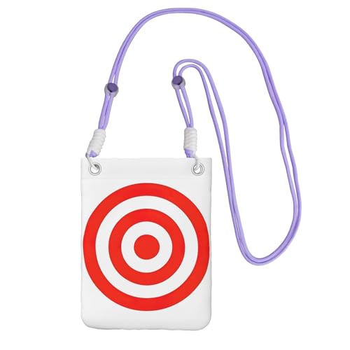 KLJnmbb Design Target   Bolso cruzado para teléfono móvil para mujer y hombre, para accesorios de viaje, Purple, Talla única