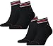 Produktbild Tommy Hilfiger Herren Sport Quarters Socken Sportsocken MIT FROTTEESOHLE 4er Pack (Iconic schwarz, 43-46)