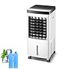 MZQMK Evaporative Air Cooler Portable, Cooling Fan For Room Garage Patio, Fans That Blow Cold Air For Room, Bedroom, Indoor, Office(26x26.5x61.8cm/10x10.4x24in)