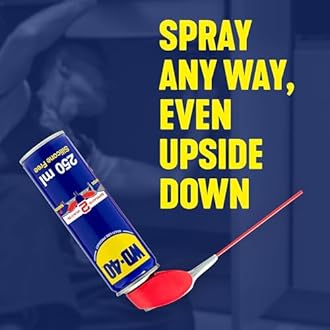 WD-40 Multi-Use Product Smart Straw 250ml Aerosol Can, All-Purpose Lubricant, Cleans Rust, for Home & Workshop Use