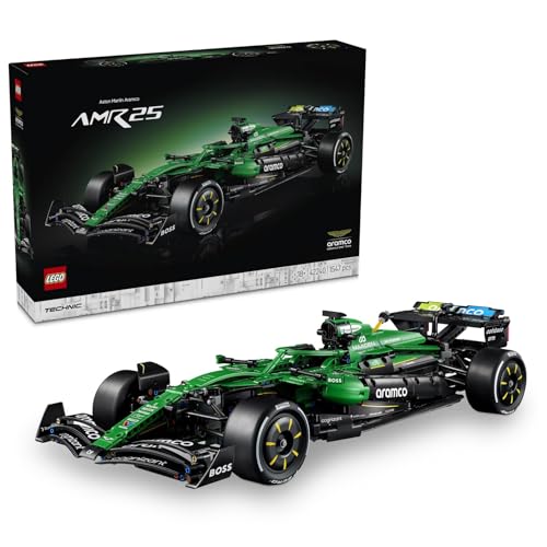 LEGO Technic Aston Martin Aramco AMR25 F1 Car Model Kit for Adults - Collectible Formula 1 Set w/ V6 Engine DRS & Push-Rod Suspension - Gift Idea for Racing & Motorsport Fans - 42240