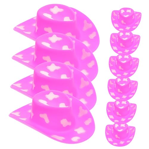 FELTECHELECTR 10piezas Mini Sombreros De De Plástico para Accesorios De Fiesta y Decoración De Casa Sombreros para Manualidades De Western