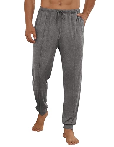 Ekouaer Men's Pajama Pants Ultra Lightweight Pjs Bottoms Soft Sleep Jogger Pants with Pocket Drawstring