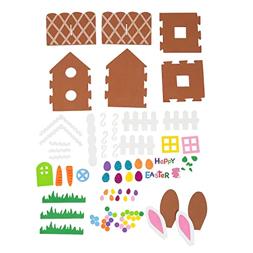 Kit bricolage 3D maison lapin de Pâques Fun Express en mousse