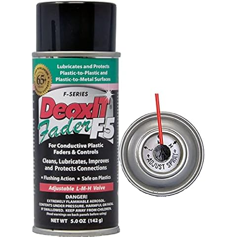 CAIG LABORATORIES DeoxIT Fader F5S-H6 Spray, Contact Cleaner/Lube/Protector for Conductive Plastics & Carbon Controls, 142g, Pack of 1 Cover