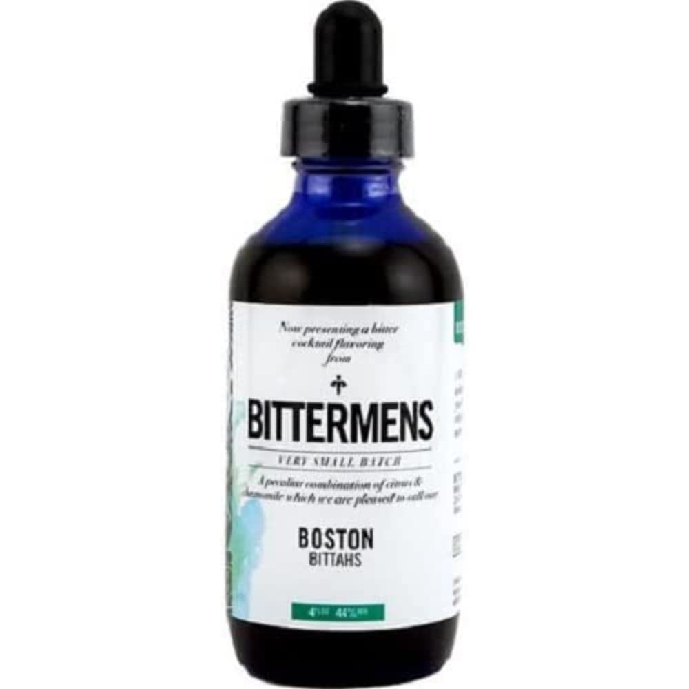 Bittermens Boston Bittahs Bitter, 14.6cl, 44% ABV, Premium Bitter to Add Depth and Flavour to Food & Cocktails, Citrus and Delicate Chamomile Notes, Made in New Orleans, Dropper Bottle