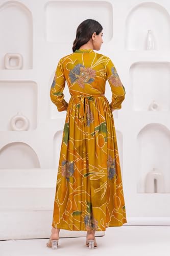 Image of Dhruvi Women's Rayon Anarkali Maternity Dress & Feeding Kurti with Zippers