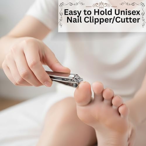 Image of FOLELLO Nail Clipper for Men and Women, Nail Cutter for Professional and Home Use, Stainless Steel Blades Cuts Precisely Elegant design, Easy to Hold Unisex Nail Clipper /Cutter