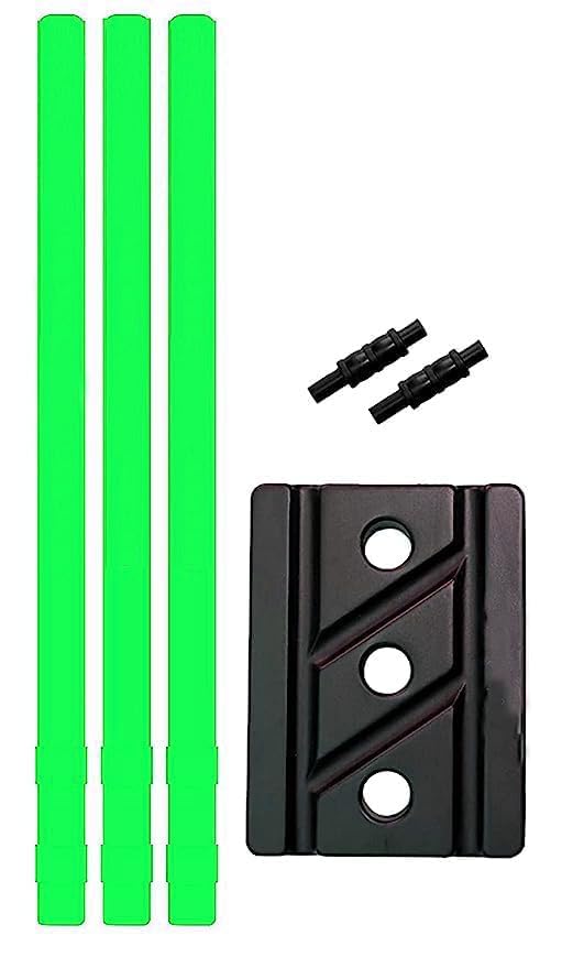 Hamis Best Heavy Plastic Cricket Stumps Set for Training & Matches - 3 Stumps + 2 Bails + 1 Stand (Green) (B0CNZ5W54V) Amazon Price History, Amazon Price Tracker