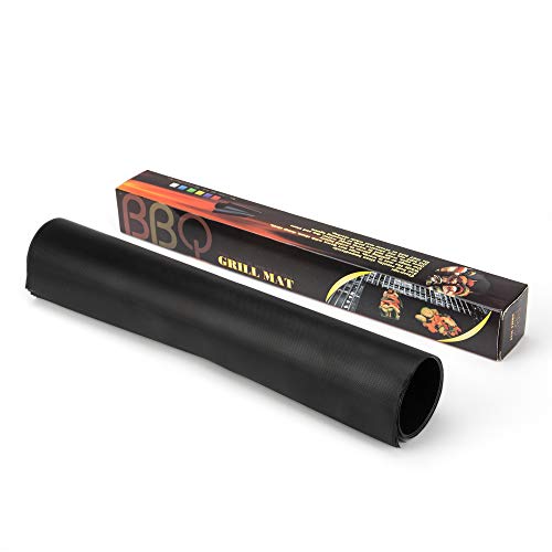 OKCS BBQ Grillmatte 5er Set, Dauerbackfolie, Backfolie, Backpapier, Backunterlage, Backmatte, 40cm x 33cm Antihaftbeschichtung für Gasgrill, Holzkohlegrill, Backofen