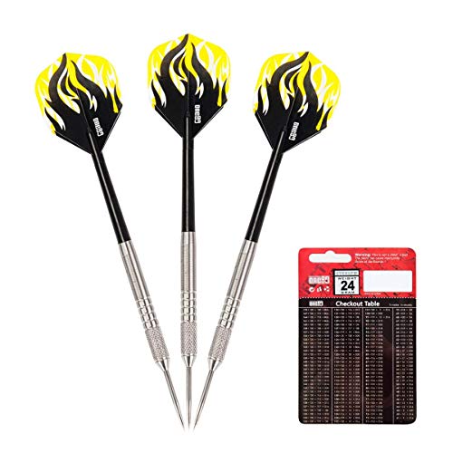 ONE80 24 Gram 90% Tungsten Professional Steel Tip Darts Set with Checkout Card