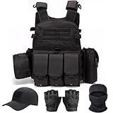 VPZenar Tactical Airsoft Vest and Cap,Gloves,Balaclava for...