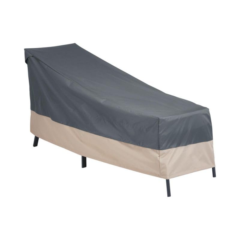 Modern LeisureOutdoor Patio Chaise Lounge Chair Cover, Waterproof and Lightweight