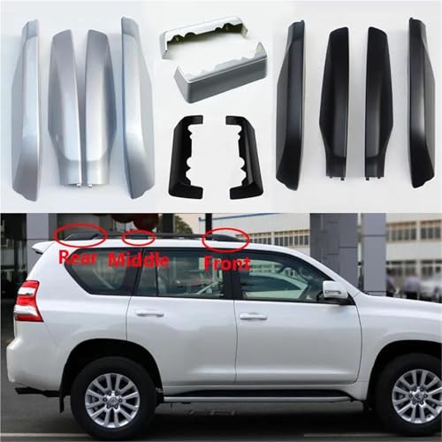 Barres de toit Land Cruiser Prado 150 rail de toit alu argent pour FJ150 2010-2017