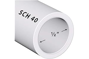 PVC Pipe Sch40 1/2 Inch (0.5) White Custom Length