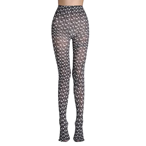 Image of Sahabowi Women Tights, Opaque High Waist Pantyhose, Vintage Control Top Stockings