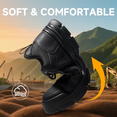 Image of Steel Toe Shoes for Men Puncture Resistant Mens Safety Work Shoes