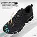 Mens Walking Shoes Blade Non Slip Fashion Sneakers Breathable Mesh Soft Sole Casual Athletic Running Sport Shoes All Black