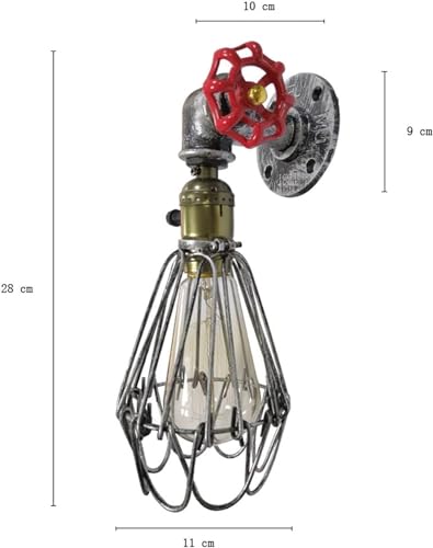 Aplique de pared europeo E26 Edison loft industrial para botella vino 5