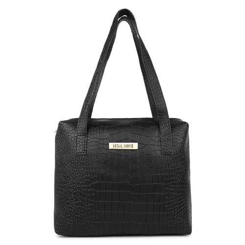LEGAL BRIBE Womens Textured Hand-held Bag (Black) (B0CP82PK68) Amazon Price History, Amazon Price Tracker