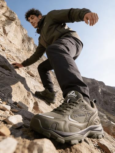 Image of Bacca Bucci x Discovery Trek 0.1 Men's Trekking & Trail Hiking Shoes | All-Terrain Outdoor Sneakers with Ortholite Eco Insole & Chunky Grip Sole