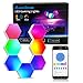 Lumière Hexagonale Fonctionne avec Alexa Google Assistant, WiFi Smart RGB Lumiere Gaming Panneau LED Mural Contrôle Vocal et App, Musique Sync Module LED pour Deco Gaming/Salle Esthétique Décor,7 Pack