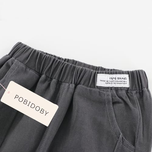 Kids Pants Boys with Solid Color, Boys Slacks Pull on Pants for Spring & Autumn2