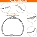 SWZHAI 8 Pcs D-Shaped Book Rings 2 Inch, Large Loose Leaf Binder Rings, Nickel Plated Steel Ring Organiser for Home Office Cards DIY Decoration and Paper Organization