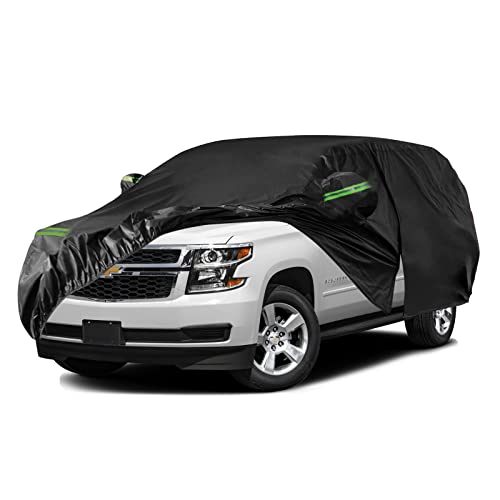 Image of Waterproof Car Cover Replace for 2007-2025 Chevy Suburban /GMC Yukon XL /Cadillac Escalade ESV, 6 Layers All Weather Car Covers with Zipper Door for Snow Rain Dust Hail Protection (Suburban)