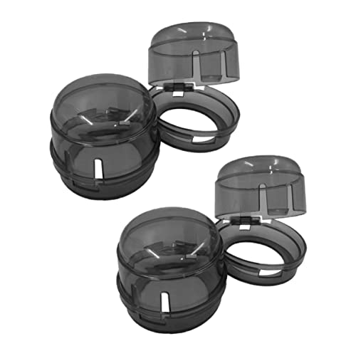 Vaguelly 4Pcs Gas Stove Knob Covers Childproof Protective Caps for Home Safety Heat Resistant Easy Clean Prevent Accidental Gas Activation for Pets