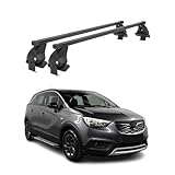 Barres Transversales Menabo Compatible avec Opel Crossland X 2017-2020 Noir