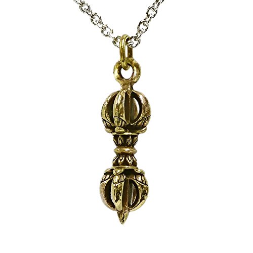 シルバーアクセサリー ペンダント sm-012zs五鈷杵ブラスゴールド厄除(52cm)