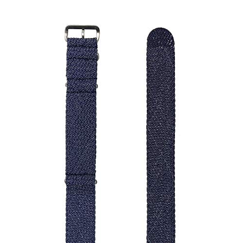 Image of time+ Tropic NATO G10 Perlon Military Watch Strap Black - Choose Hardware & Width (18mm,20mm,22mm)