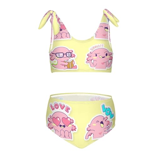 Image of QUGRL Girls Swimsuit Two Piece Swimwear Bathing Suit for Girls Tankini Bikini Set Size 3-12T