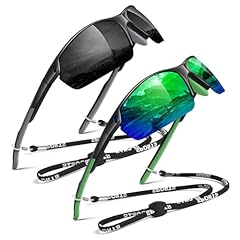 2 Black Black & Black Mirrored Green