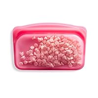 STASHER Reusable Silicone Snack Bag, Eco-Friendly Food Storage, 355ml, Raspberry 73062