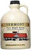 Georgia Mountain Maples of Vermont, Organic Maple Syrup, Amber Color Rich Taste, 64 Ounce