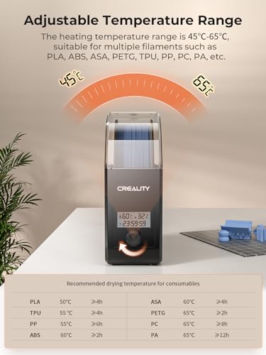 Image of Creality Filament Dryer Box Pro, Upgraded 360 Heating with Fan, Dust & Moisture-Proof Storage, 3D Printer Filament Spool Holder, Dehydrator for 1.75mm /2.85mm PLA PETG ABS TPU