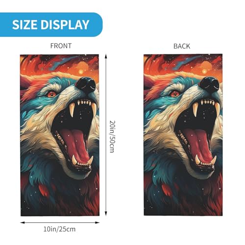 Wolf Galaxy Arte Psicodélico de Anime Gaiter Cool Cuello Cubreboca para Mujeres Hombres Balaclava Bandana para Motociclismo Ciclismo Esquí Fiesta, Blanco miniatura 3