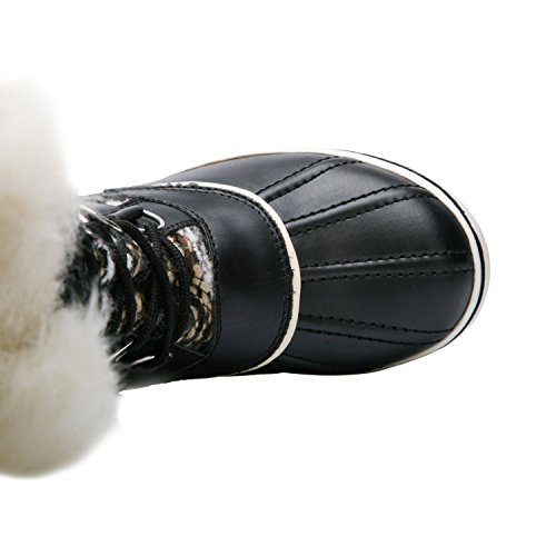 Kingshow Women's Globalwin Black/White Waterproof Winter Boots - 9.5 D(M) US Women's