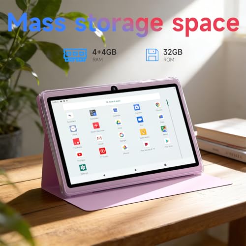Image of CUPEISI 2025 Android 14 7 Inch Tablet, 4GB RAM+32GB ROM /1TB Expandable, 1.6GHz Quad-Core Processor, 1024 x 600 IPS Touch Screen, 5MP Dual Camera, WiFi, Game, Pink